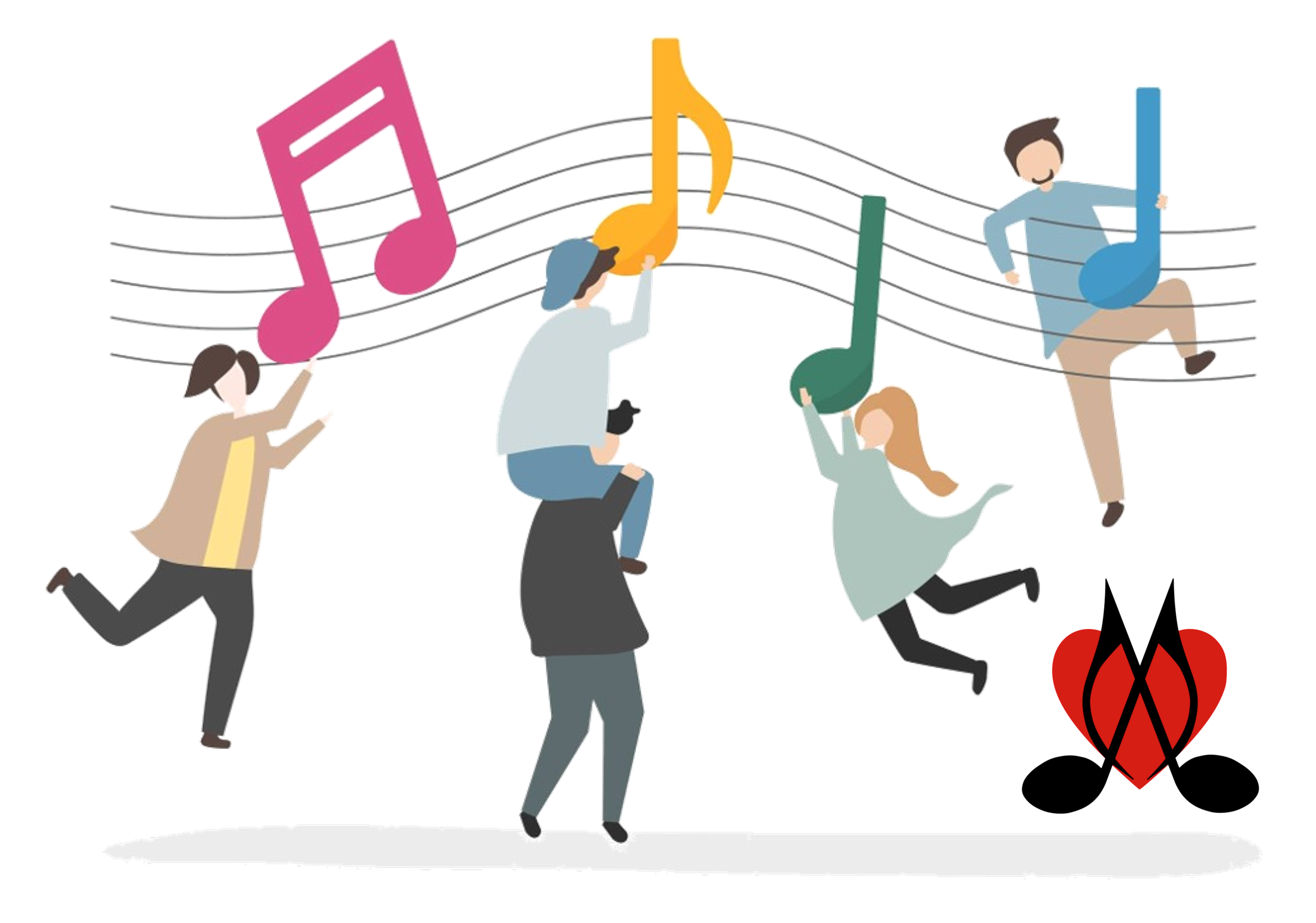 Bunte Noten als Intro